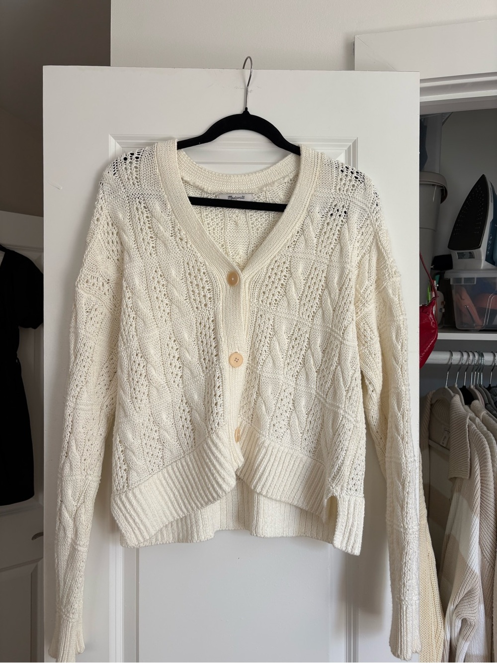 Madewell Open Cable-Stitch Cardigan Sweater - Picture 1 of 7